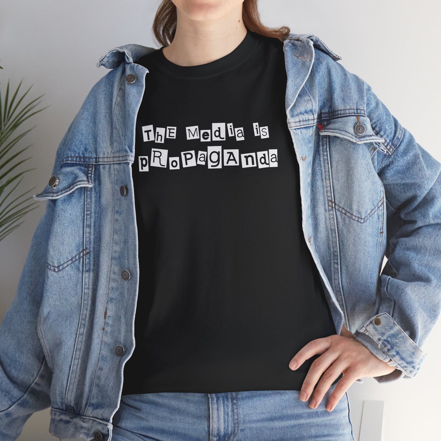 Ransom Note Style "The Media Is Propaganda" T-Shirt