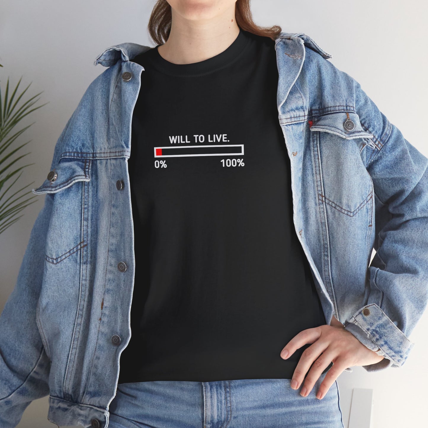 T-Shirt — "Will to Live" Bar Graphic Tee