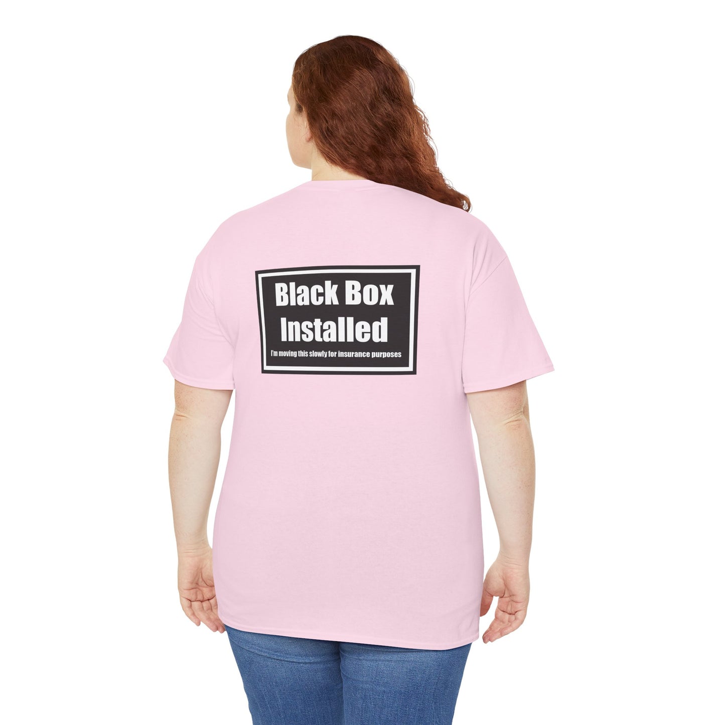 Black Box Installed, Back Design, Unisex Heavy Cotton Tee – Humor, Gifting, Casual Wear, Everyday Statements