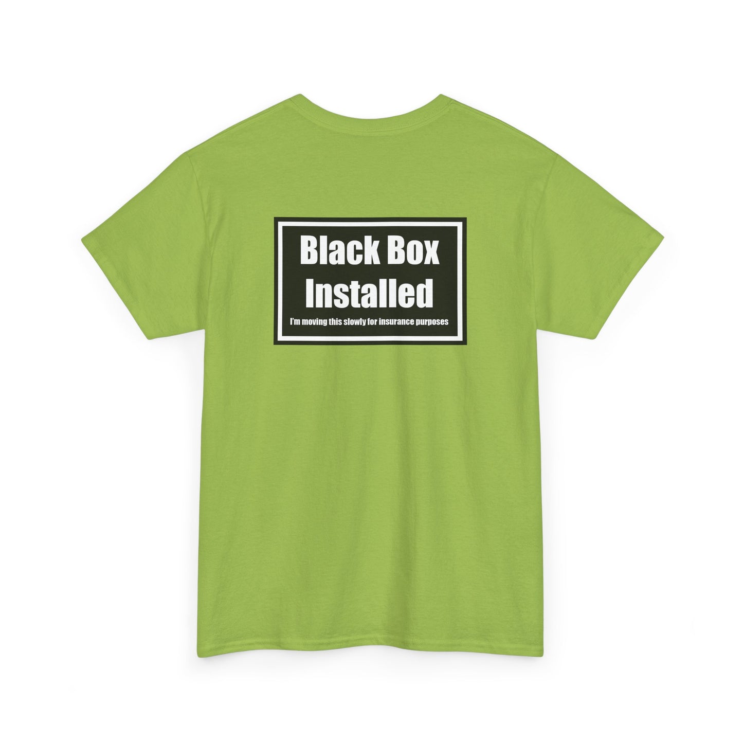 Black Box Installed, Back Design, Unisex Heavy Cotton Tee – Humor, Gifting, Casual Wear, Everyday Statements