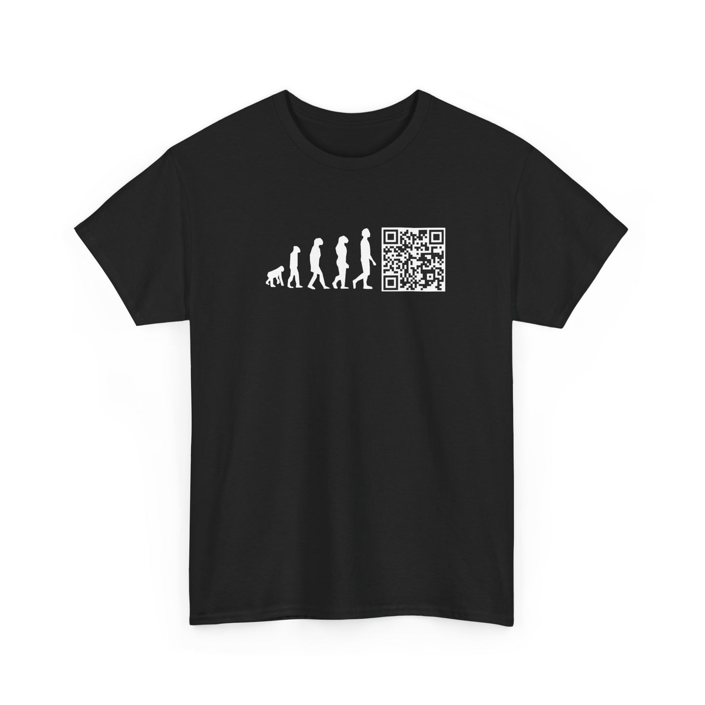 Evolution to QR Code T‑Shirt — Funny Tech & Science Graphic Tee