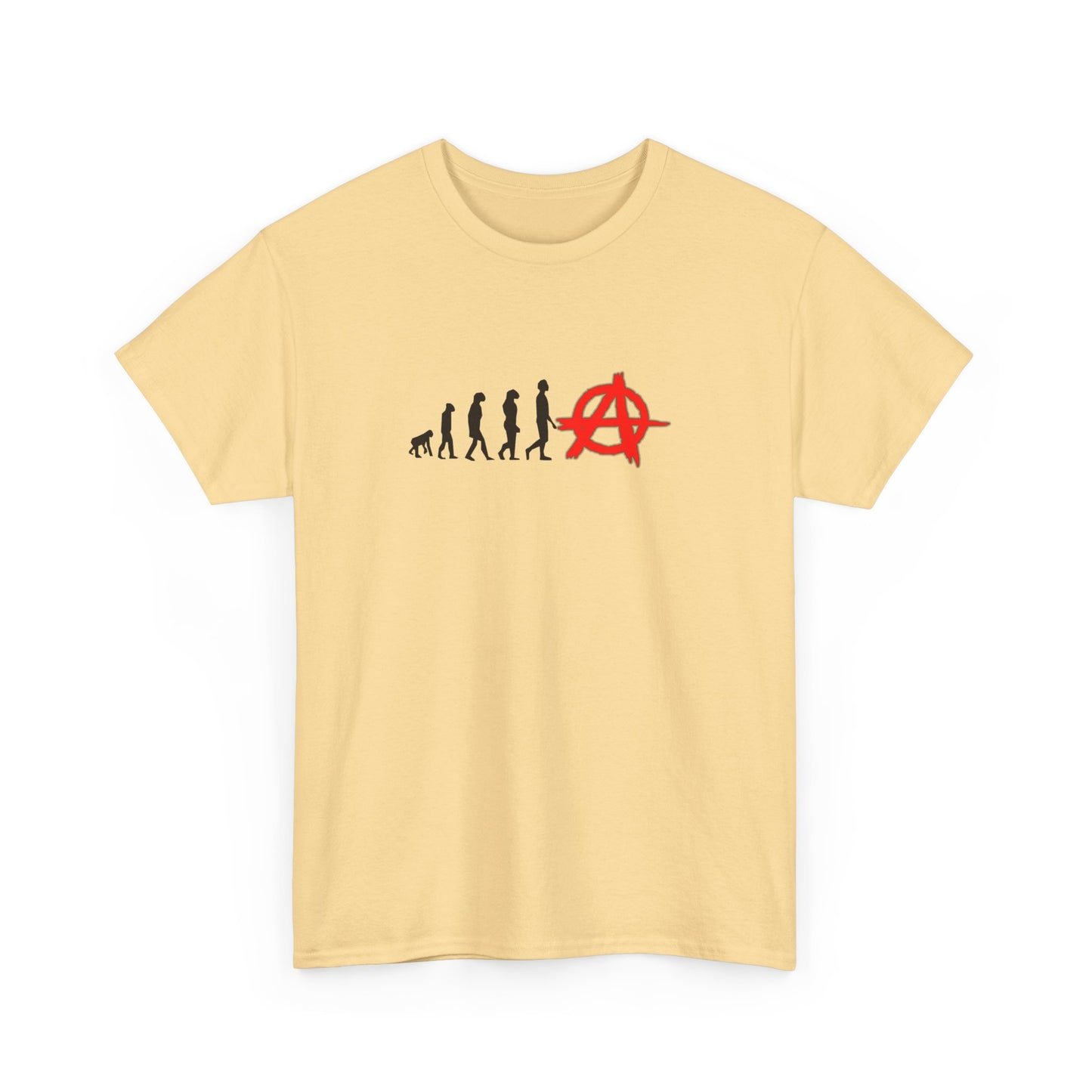Evolution of Anarchy Unisex Heavy Cotton Tee, Casual Shirt, Graphic Tee, Trendy Apparel, Statement Top, Unique Gifts