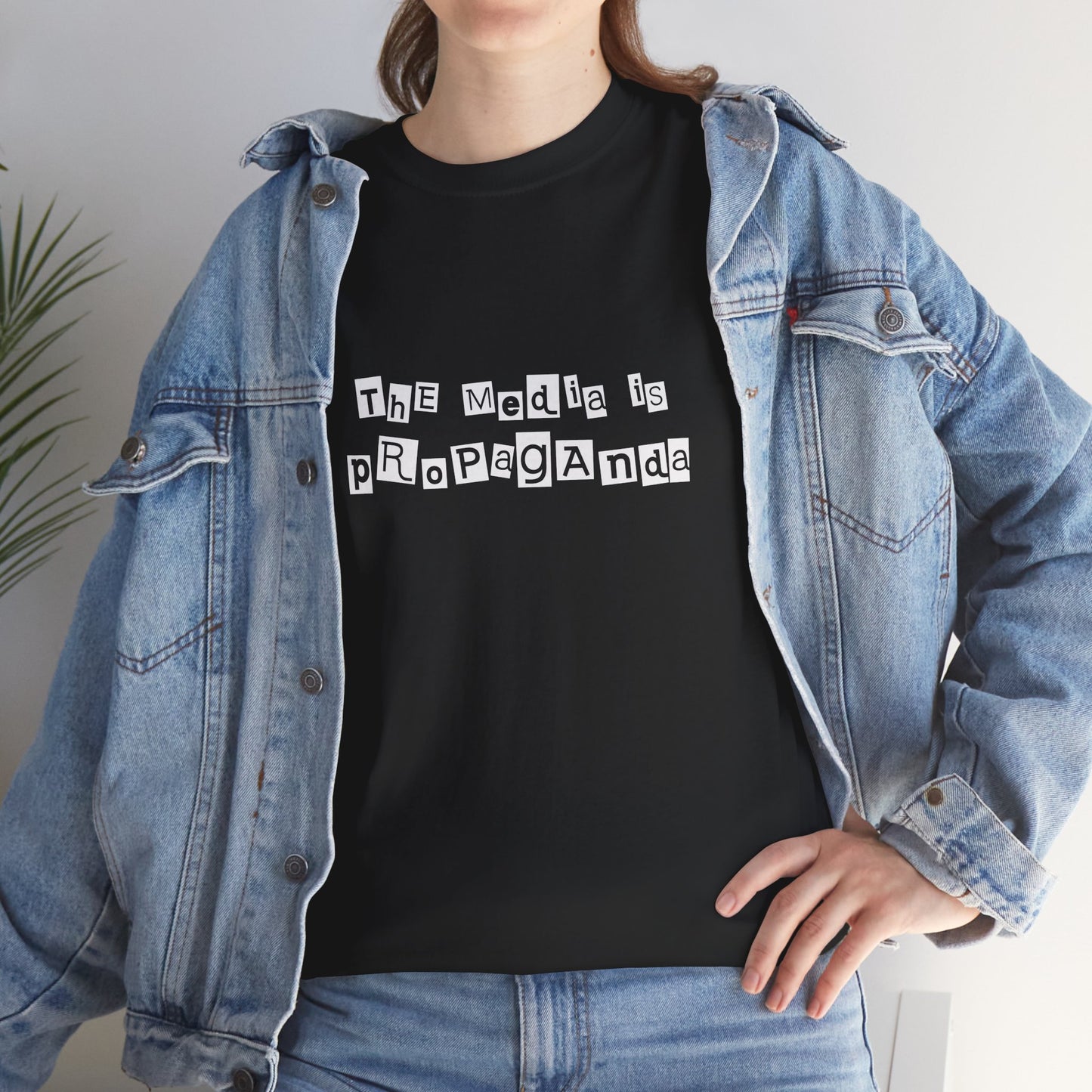Ransom Note Style "The Media Is Propaganda" T-Shirt