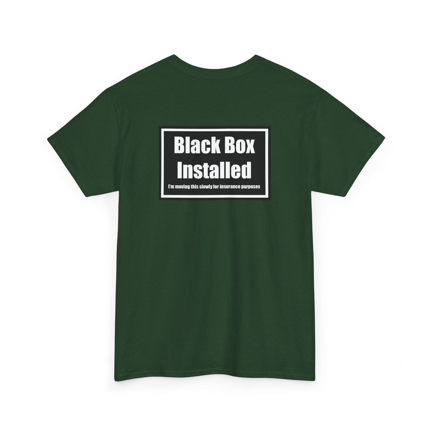 Black Box Installed, Back Design, Unisex Heavy Cotton Tee – Humor, Gifting, Casual Wear, Everyday Statements