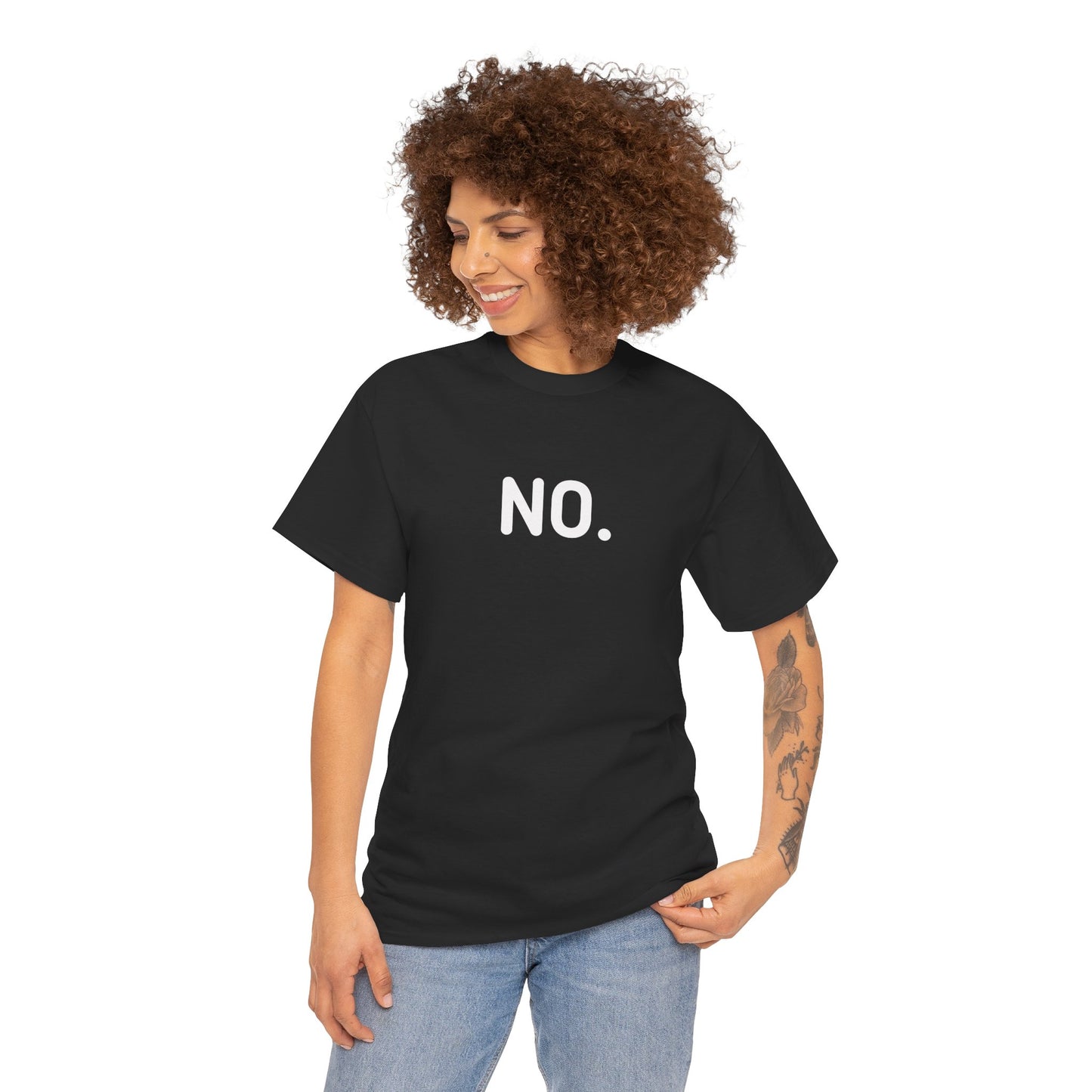 NO. (That right there, is a whole sentence) Graphic Tee — Minimalist Statement T-Shirt