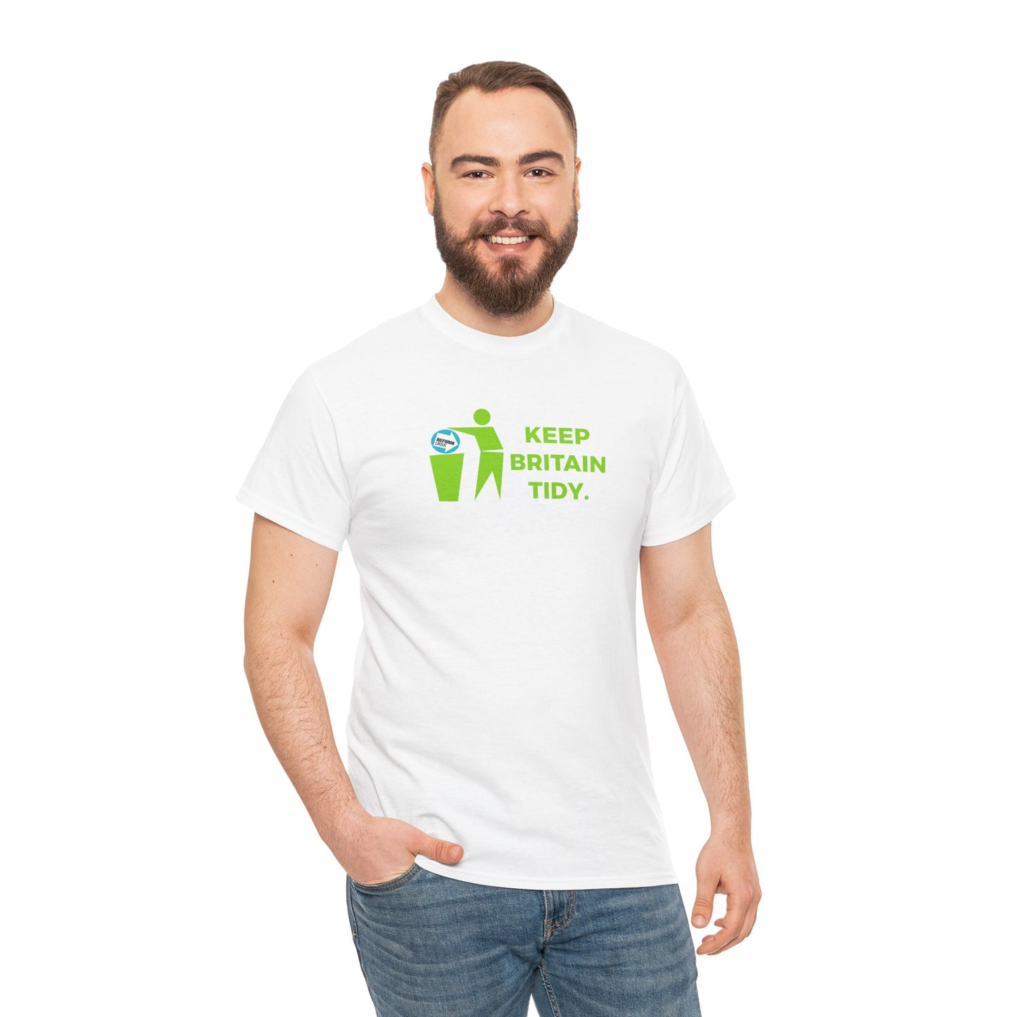 Keep Britain Tidy Bin Reform uKKK Graphic Tee — Environmental & Political Awareness Bin Rubbish T-Shirt