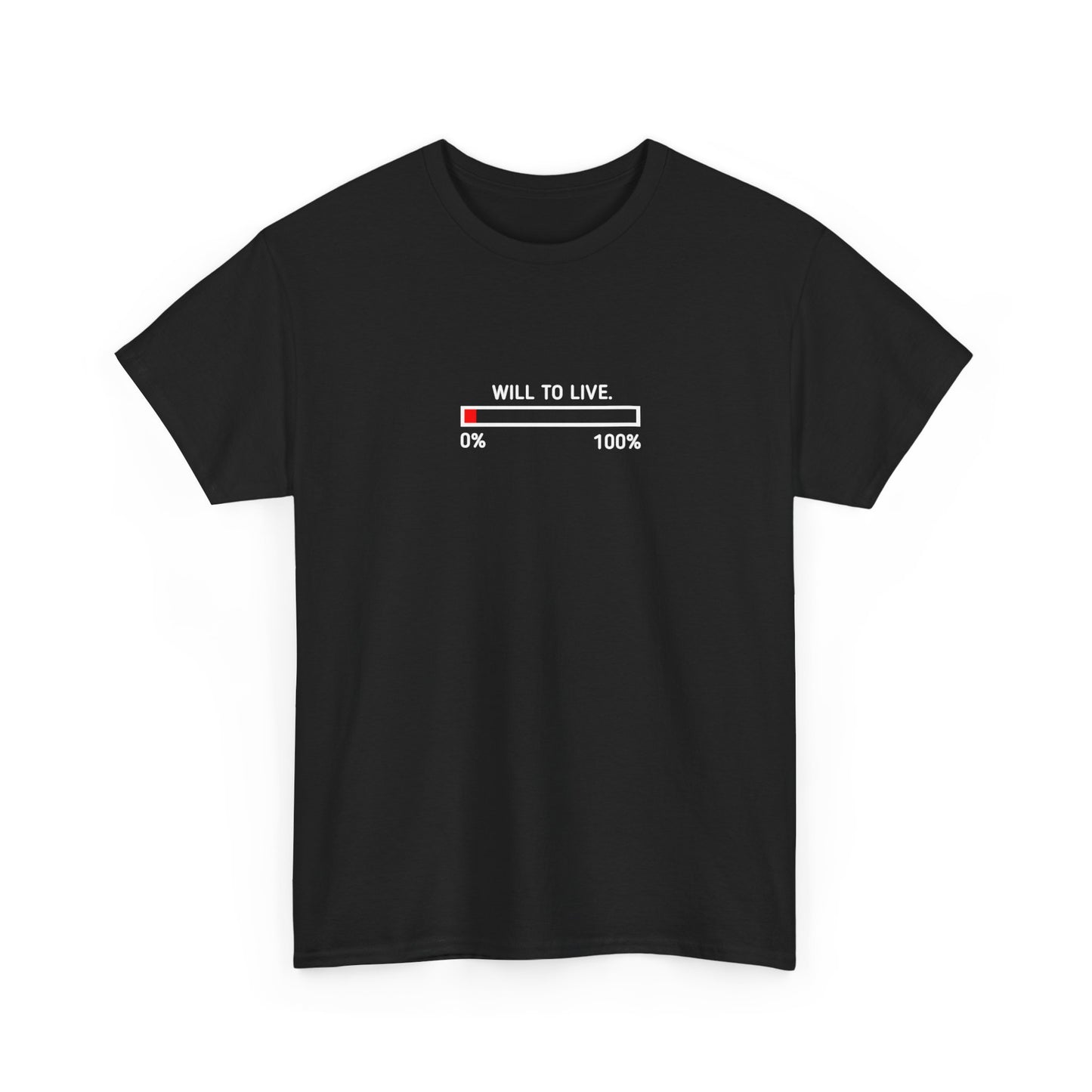 T-Shirt — "Will to Live" Bar Graphic Tee