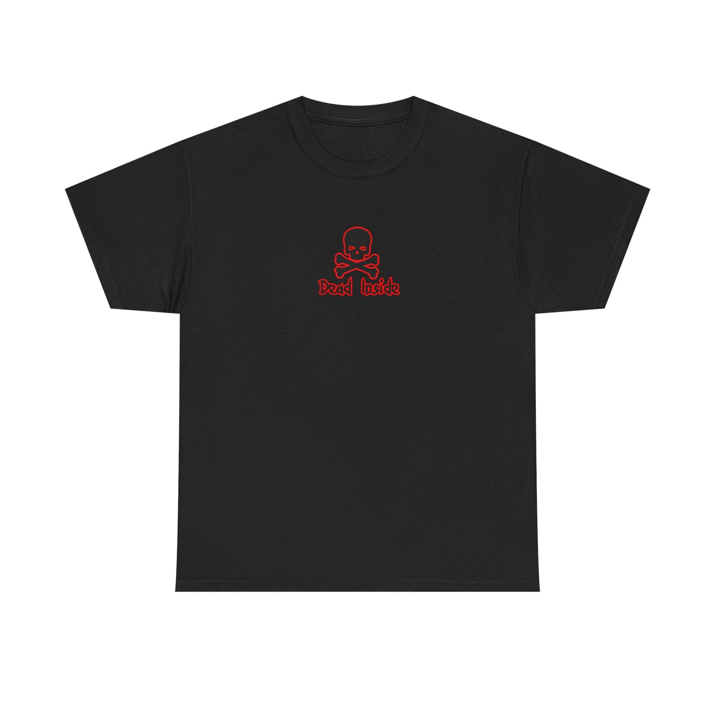 Skull & Crossbones, Dead inside, Red, Tee — Bad Habits Graphic T-Shirt