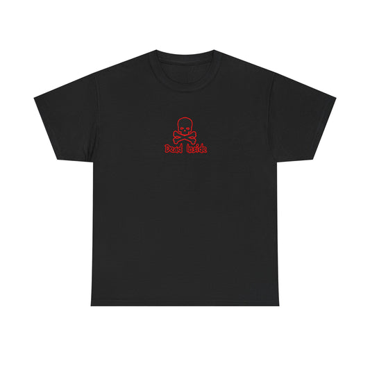 Skull & Crossbones, Dead inside, Red, Tee — Bad Habits Graphic T-Shirt