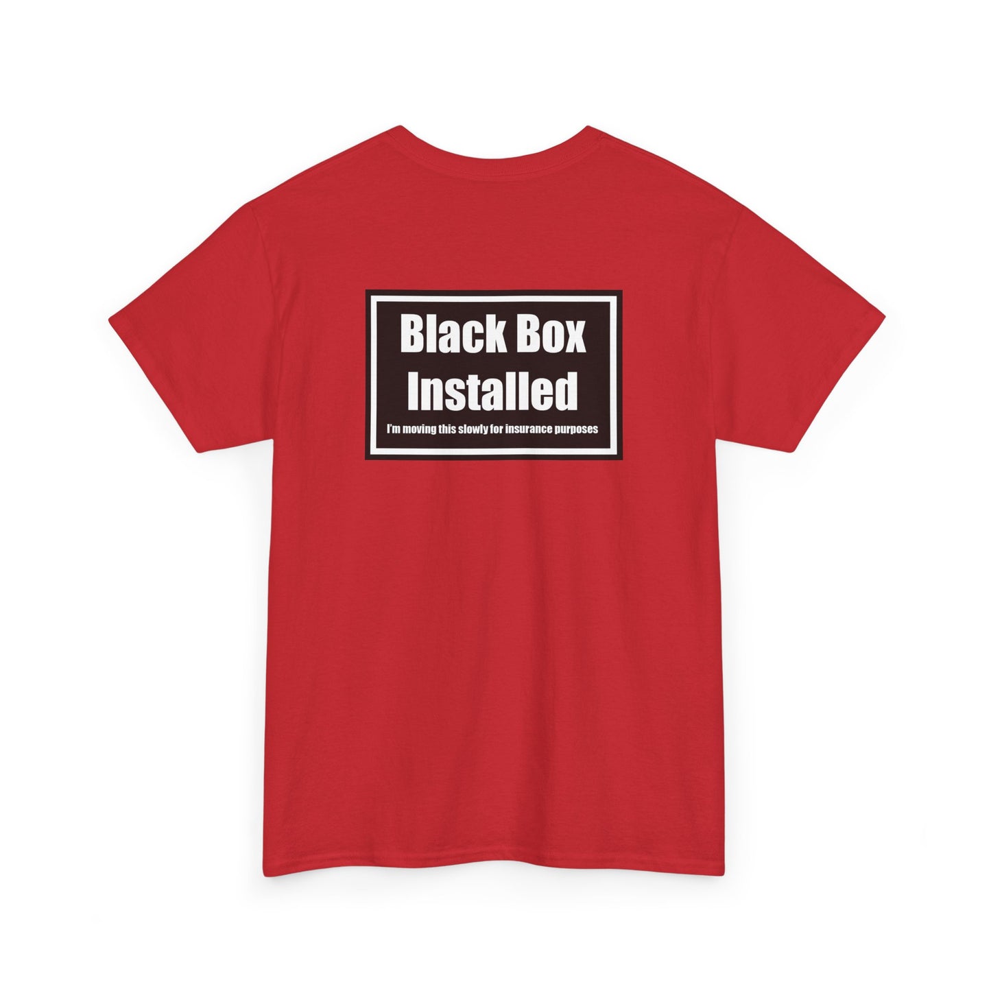 Black Box Installed, Back Design, Unisex Heavy Cotton Tee – Humor, Gifting, Casual Wear, Everyday Statements