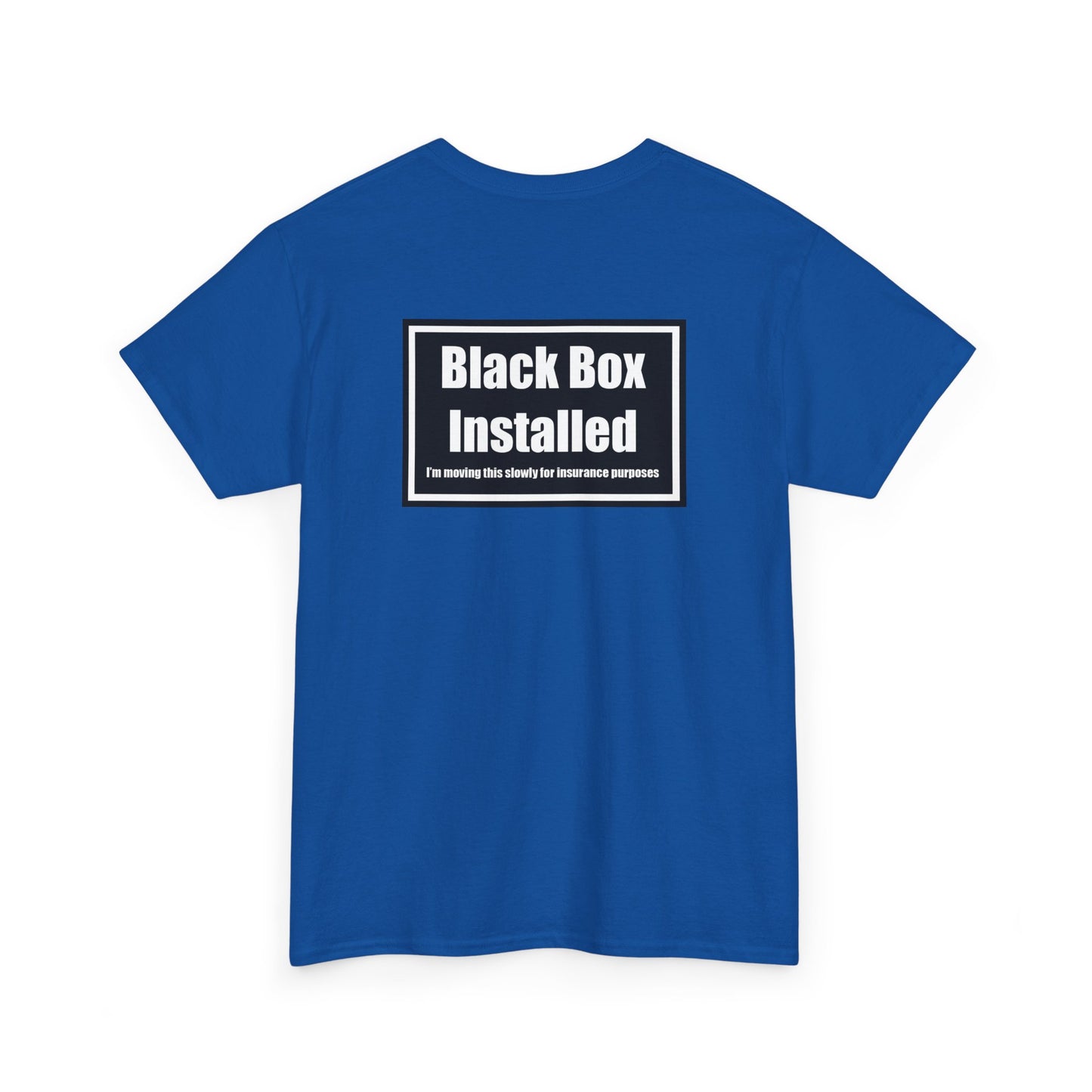 Black Box Installed, Back Design, Unisex Heavy Cotton Tee – Humor, Gifting, Casual Wear, Everyday Statements