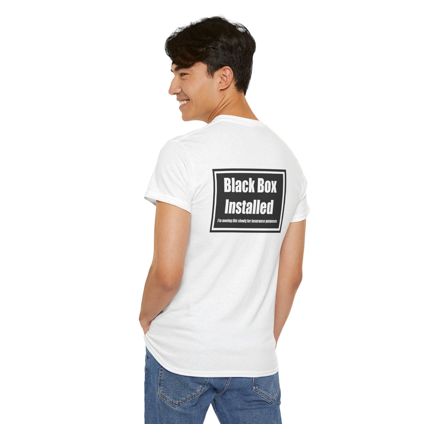 Black Box Installed, Back Design, Unisex Heavy Cotton Tee – Humor, Gifting, Casual Wear, Everyday Statements