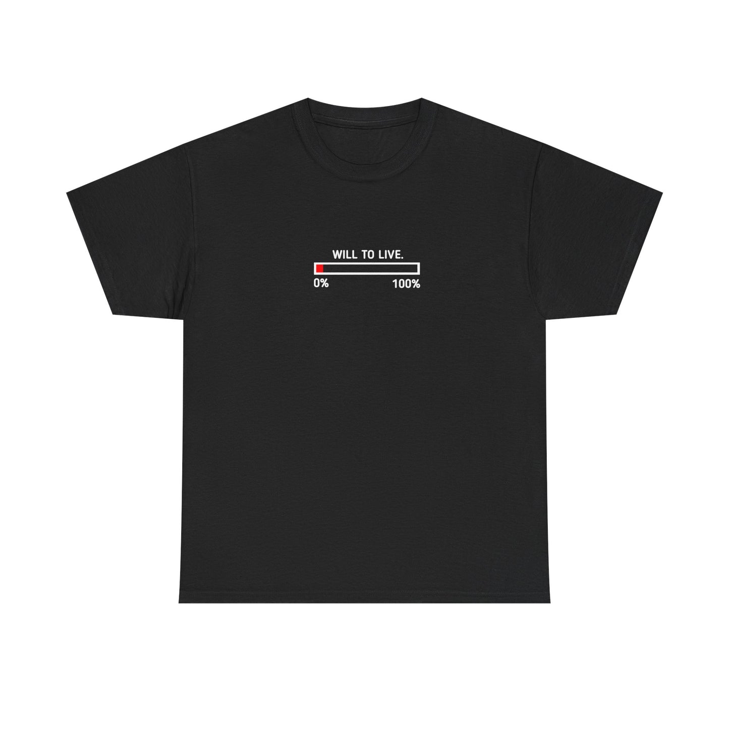 T-Shirt — "Will to Live" Bar Graphic Tee
