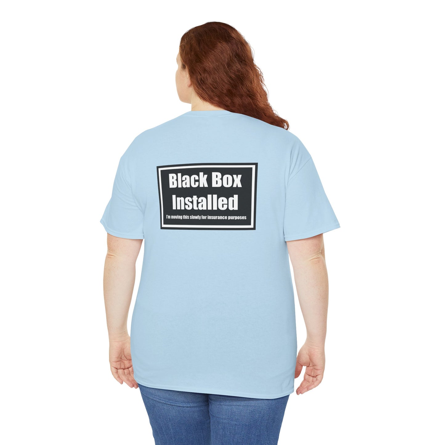 Black Box Installed, Back Design, Unisex Heavy Cotton Tee – Humor, Gifting, Casual Wear, Everyday Statements