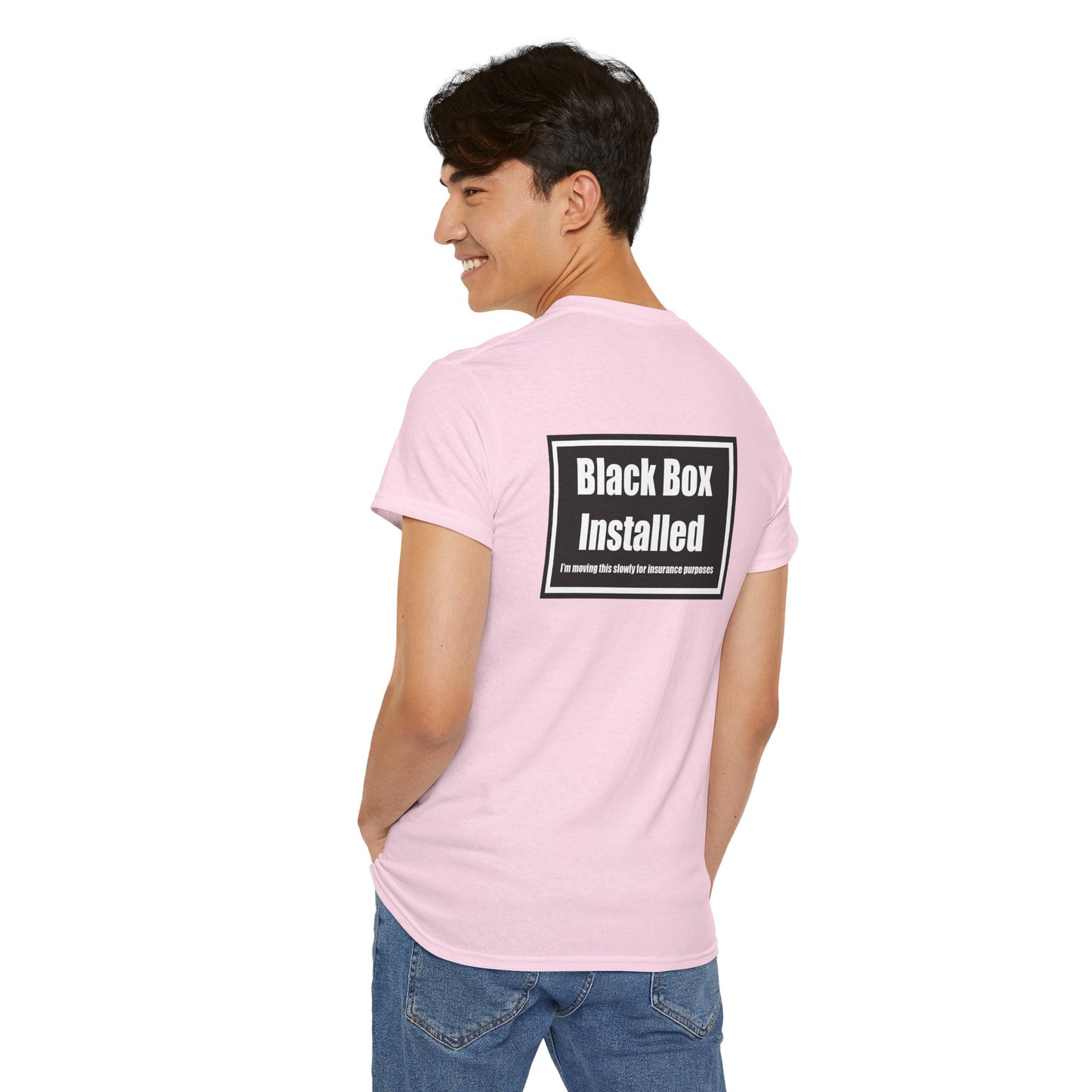 Black Box Installed, Back Design, Unisex Heavy Cotton Tee – Humor, Gifting, Casual Wear, Everyday Statements