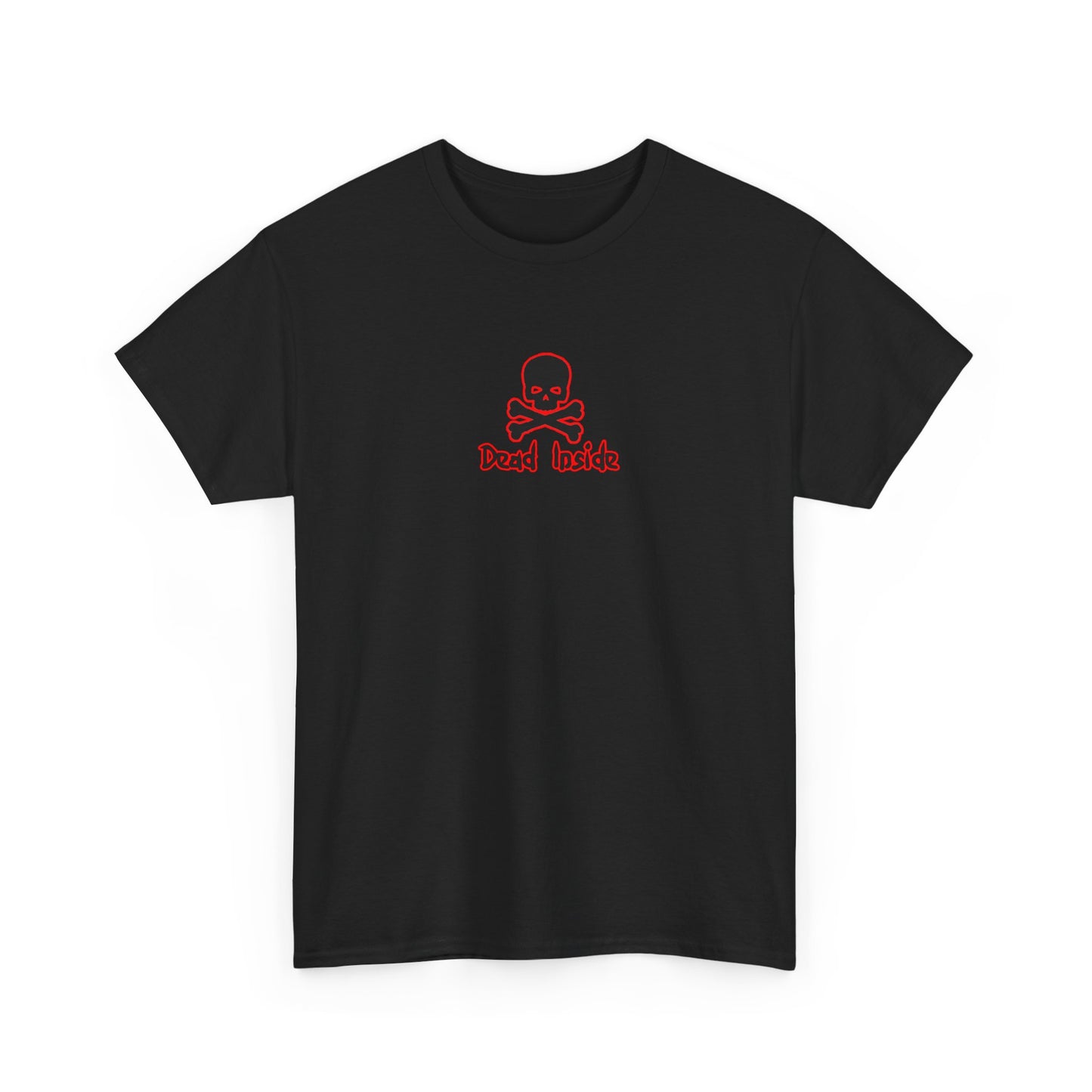 Skull & Crossbones, Dead inside, Red, Tee — Bad Habits Graphic T-Shirt