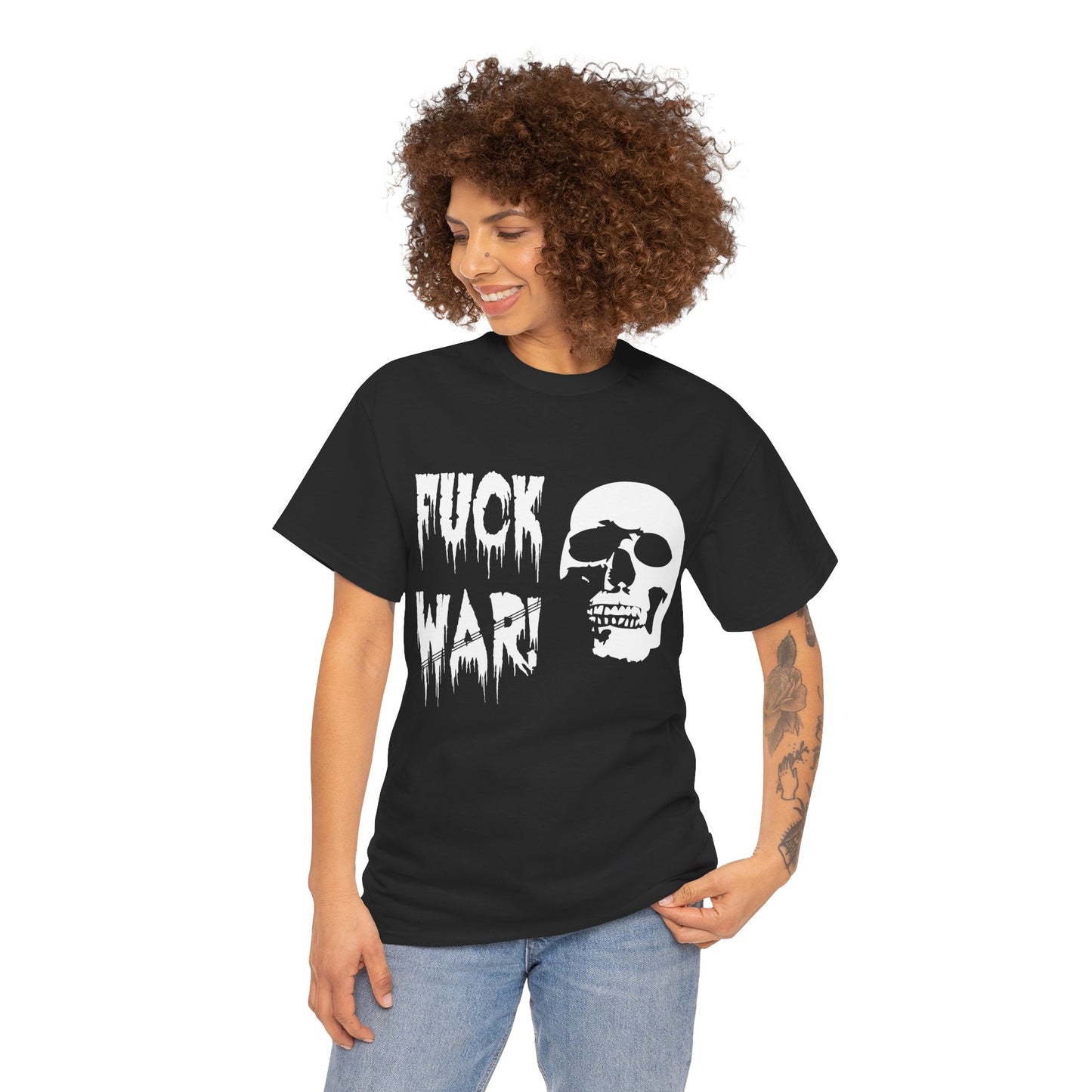 Fuck War Skull Tee — Anti-War Graphic T-Shirt