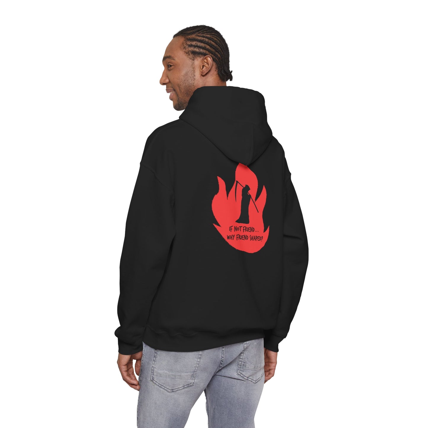 “If Not Friends, Why Friend Shaped?” Back Print