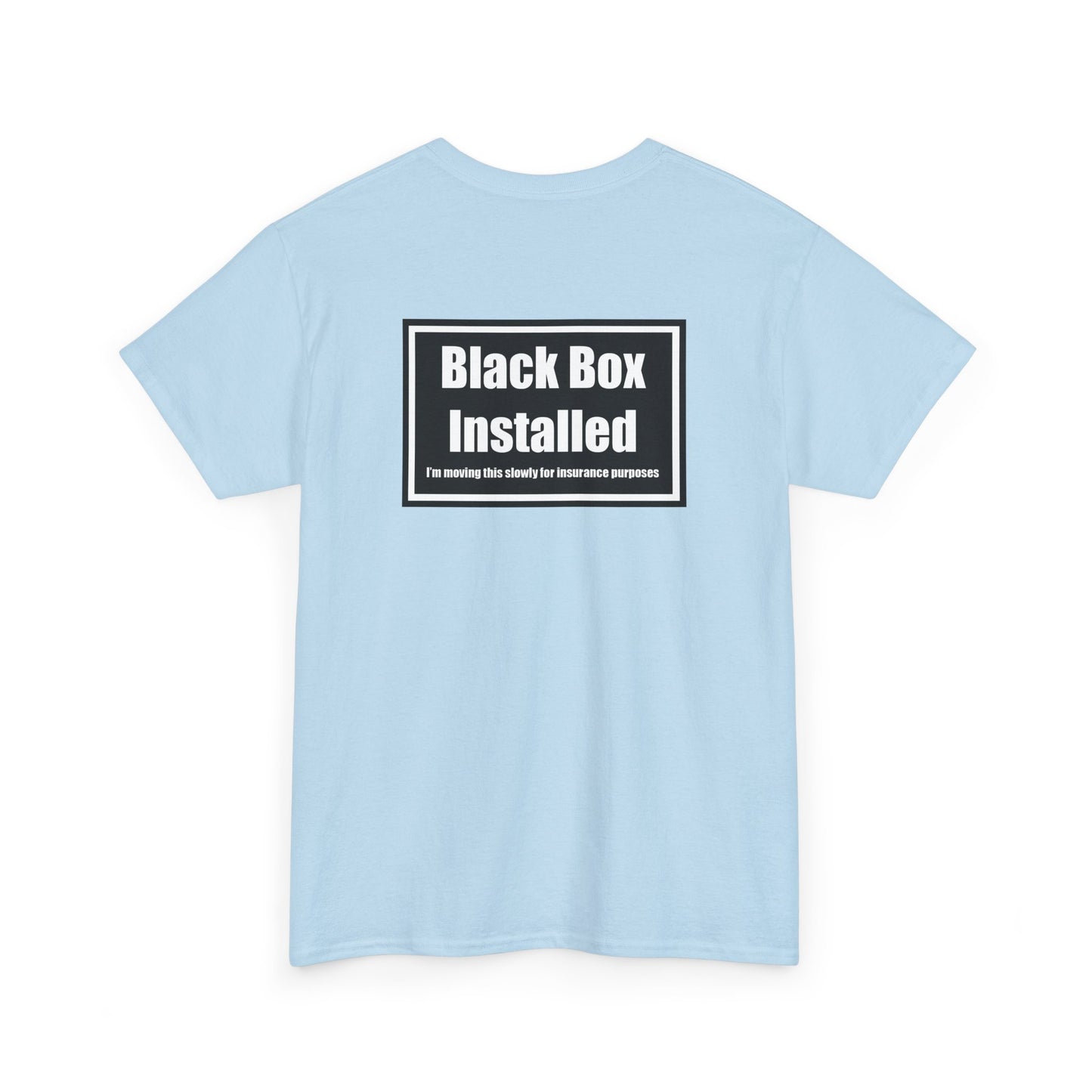 Black Box Installed, Back Design, Unisex Heavy Cotton Tee – Humor, Gifting, Casual Wear, Everyday Statements